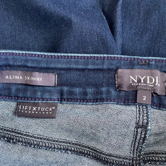NYDJ Alina Skinny Jeans Women’s Size 2 Dark Blue Denim Slimming - Picture 8 of 8